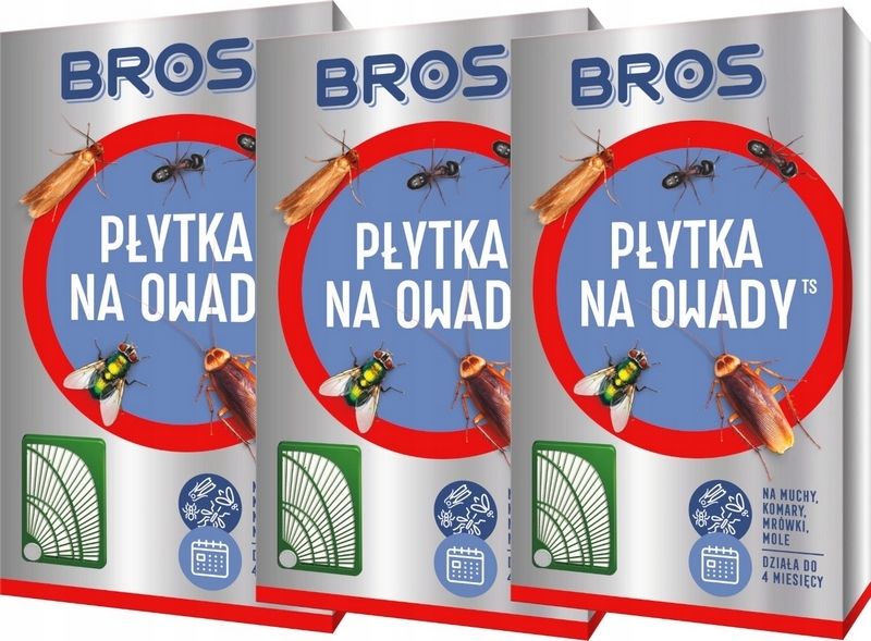 Pasca na šváby, komáre, mole, mravce, muchy, ploštice, strieborné rybky Bros 0,23 kg
